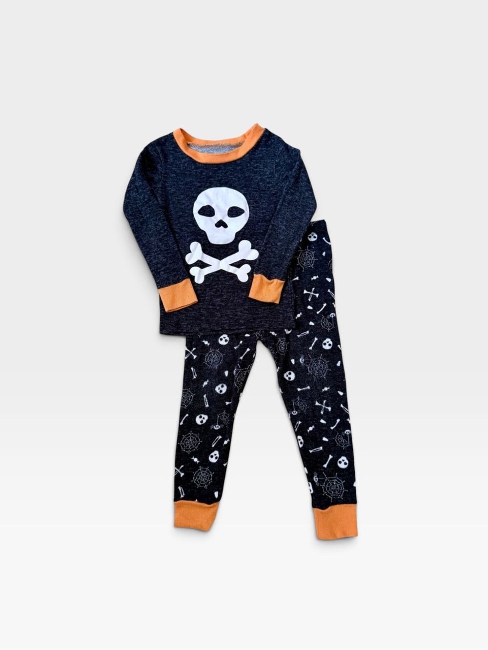 5/$25 Trick or Treat Sleep Skull & Crossbones Halloween Pajama Set